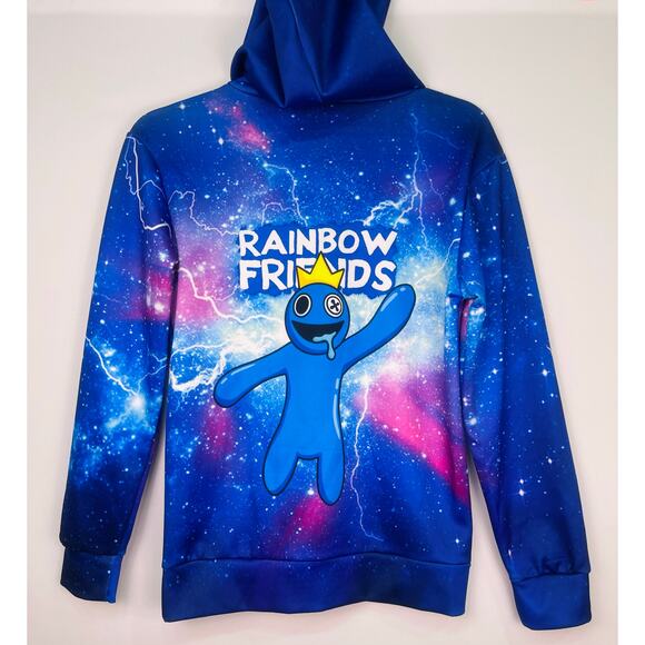 Boys Youth Sz 8 Rainbow Friends Roblox Galaxy Graphic Hoodie Character Pullover - Picture 6 of 8